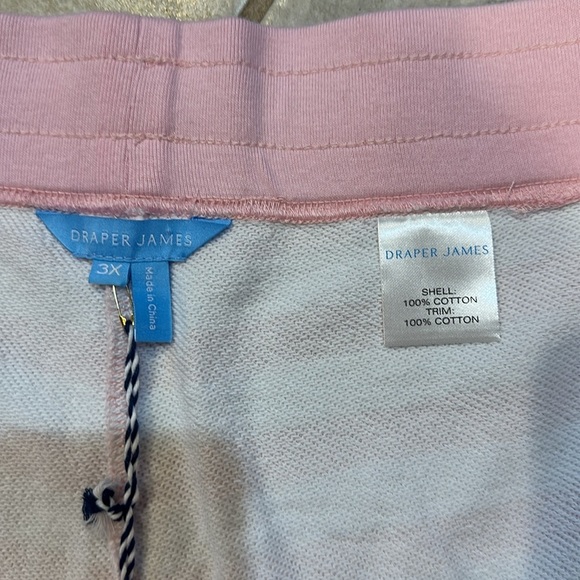 NWT! Draper James Natalie Knit Shorts Pink Awning Stripe 3X plus - Picture 3 of 7